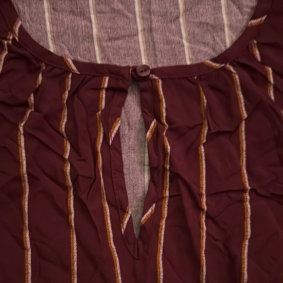 Old Navy Women's Maroon Striped Long Sleeve Dress Size M - Picture 3 of 7